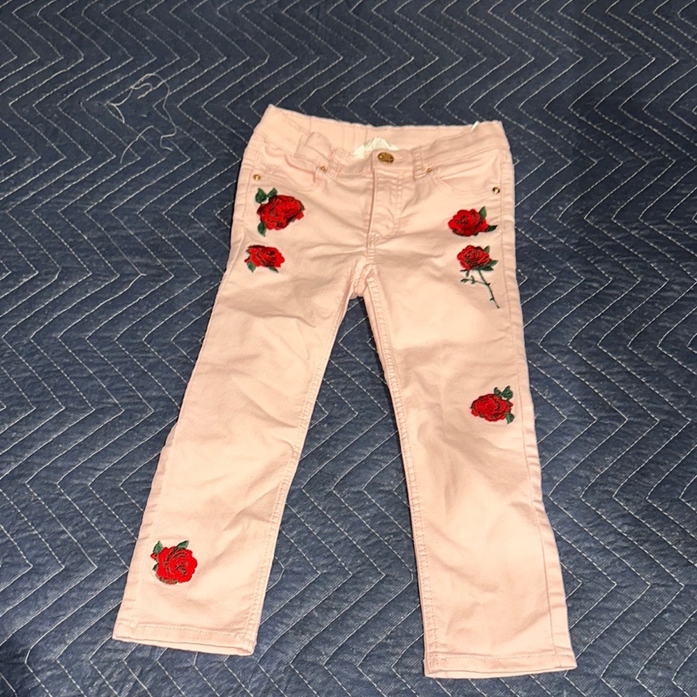 H& M Floral Embroidered Kids Pants